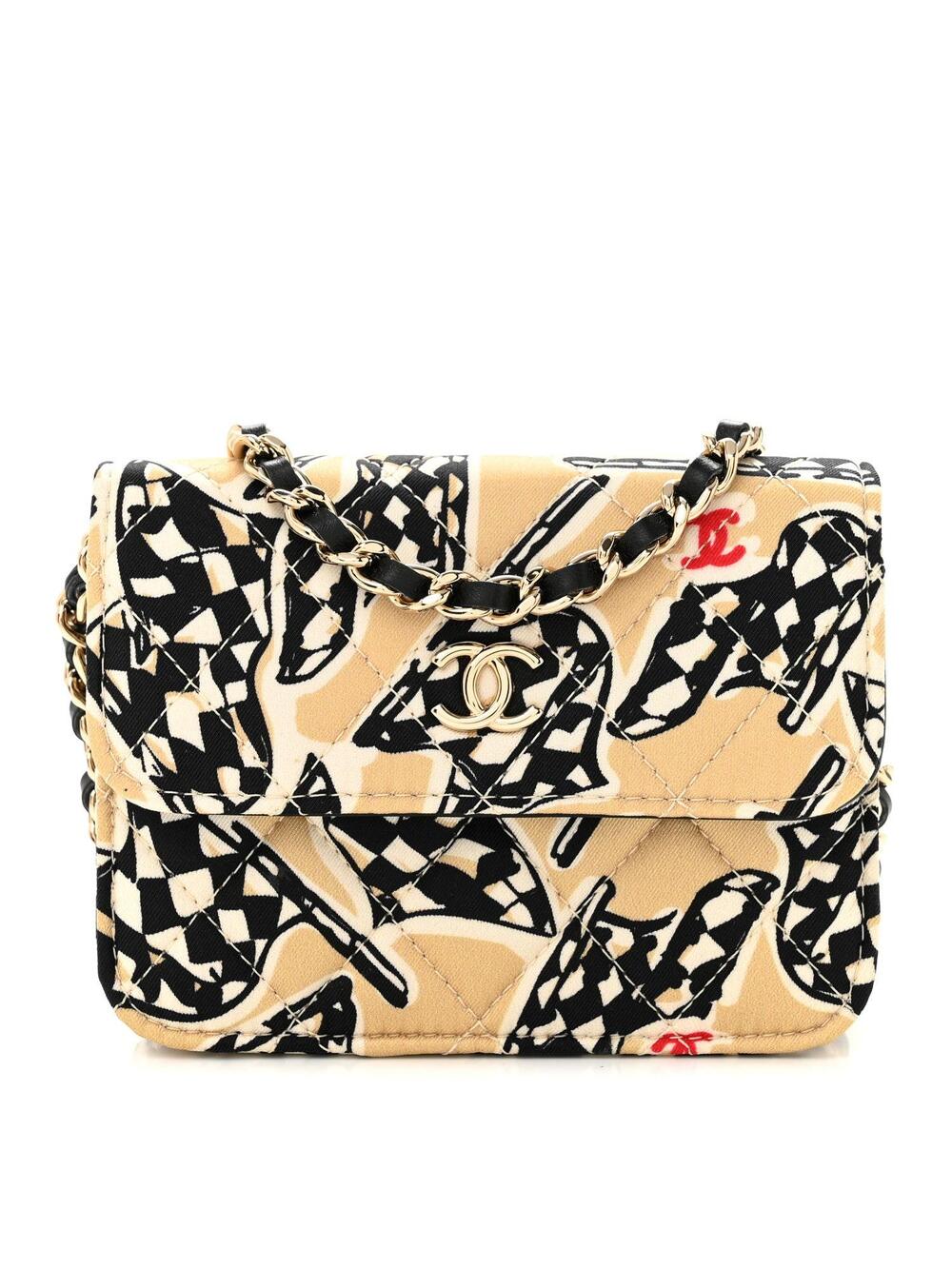 Chanel Canvas Check Flag Printed Cc #329775C17B
